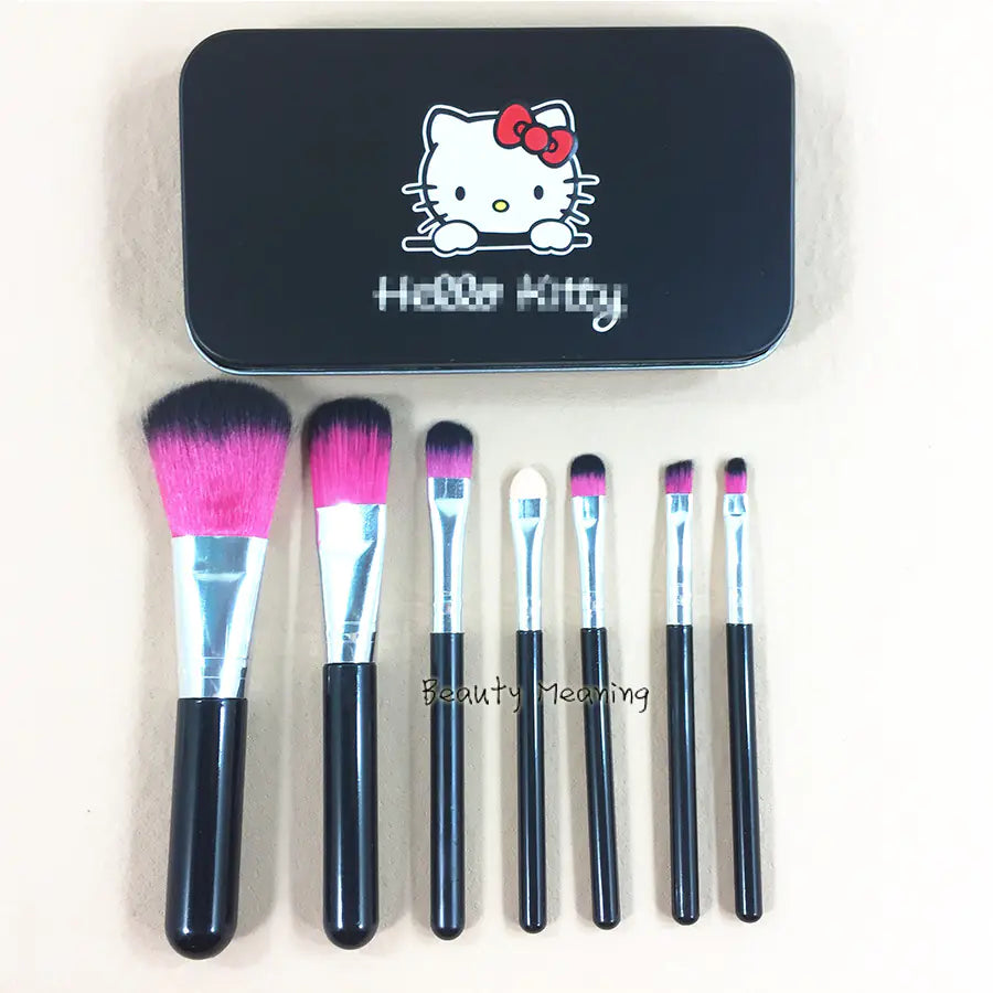 Ensemble de pinceaux de maquillage Hello Kitty – 7 pièces