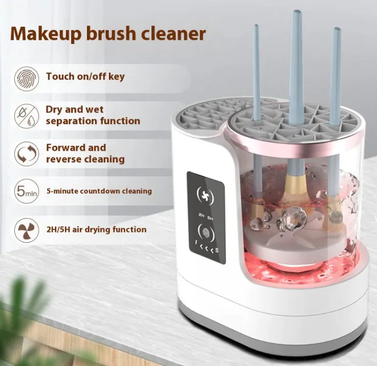 Automatische make-upborstelreiniger